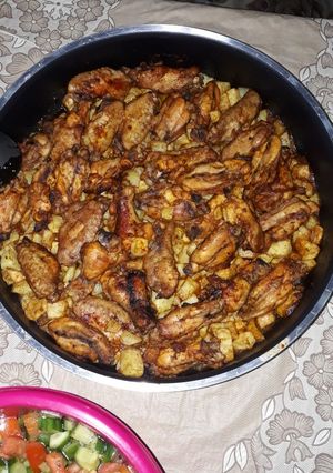 صورة لوصفة جوانح دجاج بالصينية مع بطاطا