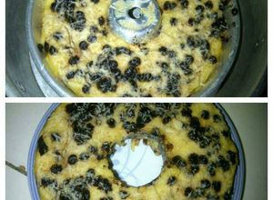 Foto resep Puding roti tawar kukus with topping choco chips n cheese..😉