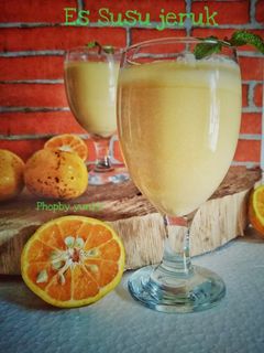 Foto resep Es Susu Jeruk