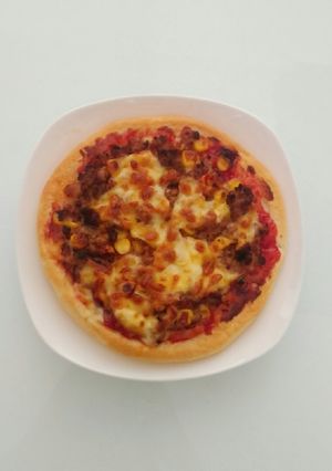 Hình của món Pizza nướng bằng nồi chiên không dầu.