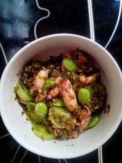 Foto resep Cumi asin pete sambel ijo