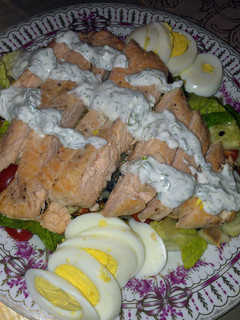 A picture of Dill dressing for salmon.