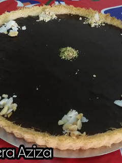 صورة لوصفة تارت الكنافه بالكراميل والشوكولاته 😋