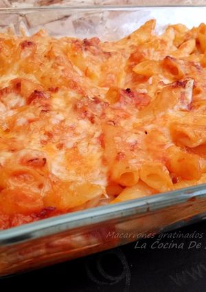 Una foto de Macarrones gratinados con chorizo