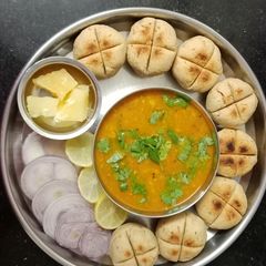 A picture of Daal bati.