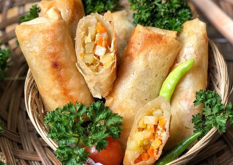 Resep Terbaru Lumpia Telur Sayuran Praktis Enak