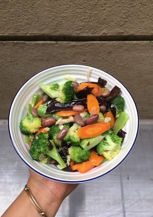 Foto resep Tumis sayur + kacang merah