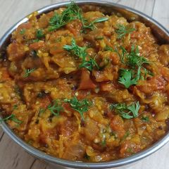 A picture of Easy & Delicious Baingan Bharta Recipe// Roasted Eggplant.