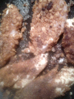A picture of chili chicken strips.