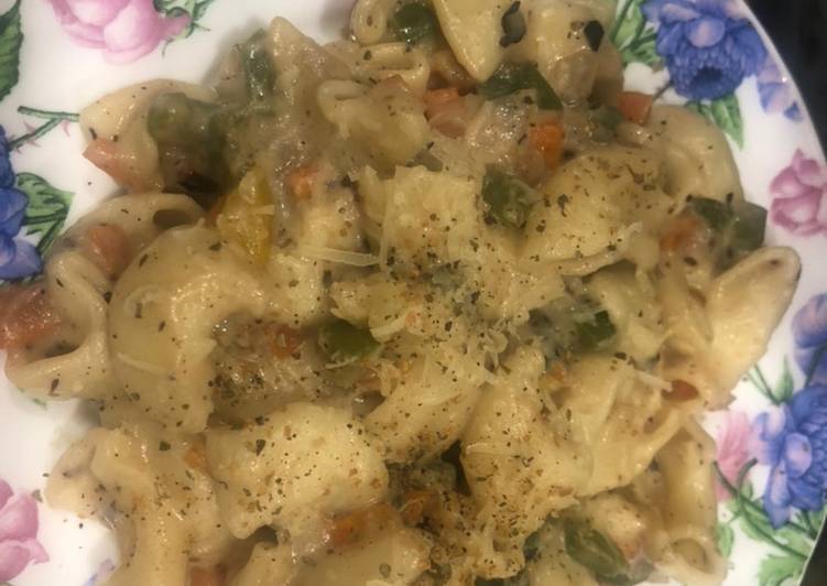 Recipe of Award-winning White Pasta- made by my daughter