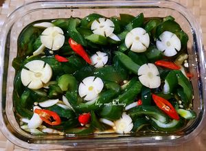 Hình của món Dưa leo ngâm mắm tỏi ớt.