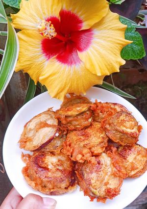 Hình của món Cà tím kẹp thịt chiên giòn.