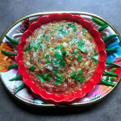 A picture of Brinjal Tomato Chutney.