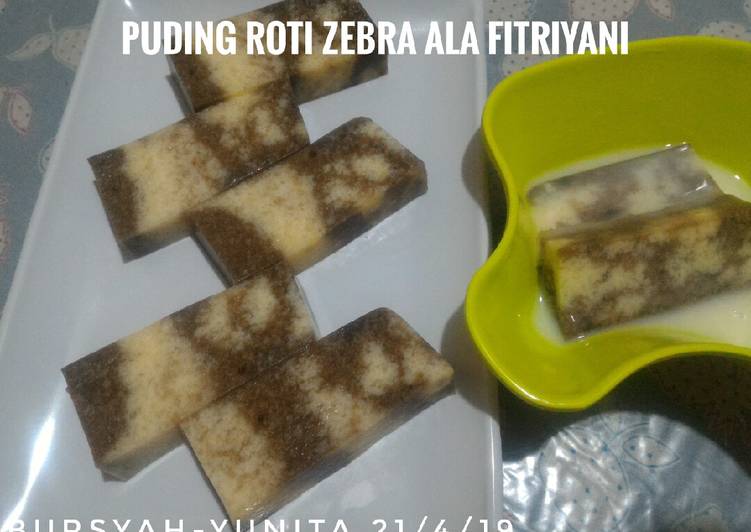 Puding Roti Zebra ala Fitriyani
