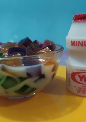 Foto resep Es jelly yakult