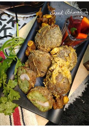 কবিরাজি চিকেন পকোড়া(Kabiraji chicken pakoda recipe in Bengali) রেসিপির প্রধান ছবি