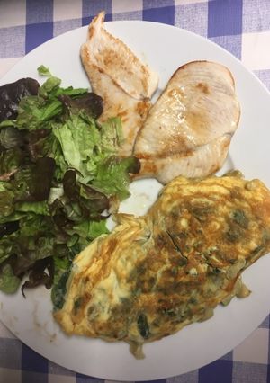Una foto de Omelette de espinacas