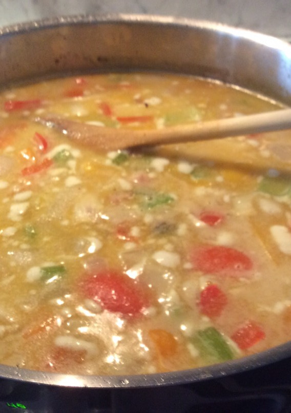 A picture of Seafood chowder.