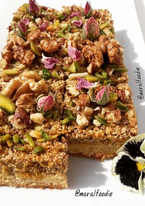 عکسی از دستور شیرینی مکرون گردویی
