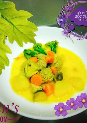 Hình của món Bò viên sốt cà ri.