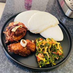 A picture of Nsima [or Nshima, Sadza, Ugali].