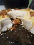Isla flotante con mucho caramelo por arriba