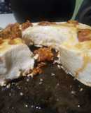 Isla flotante con mucho caramelo por arriba