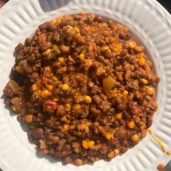 Jollof beans & corn A picture of Jollof beans & corn.