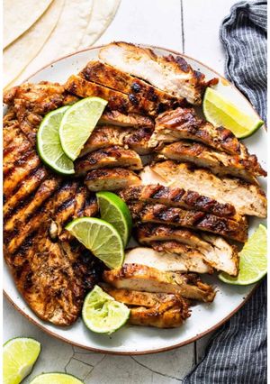 A picture of Ancho Chili Lime Tequila Chicken Thighs.