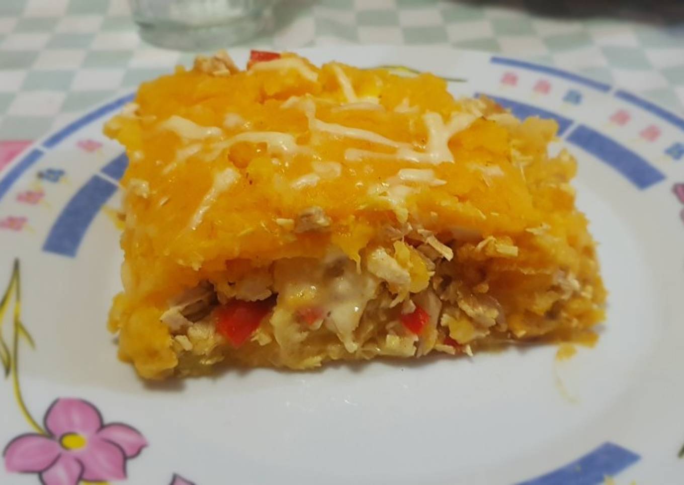 Pastel de calabaza y pollo
