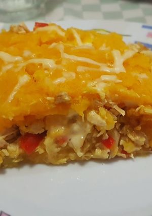 Una foto de Pastel de calabaza y pollo