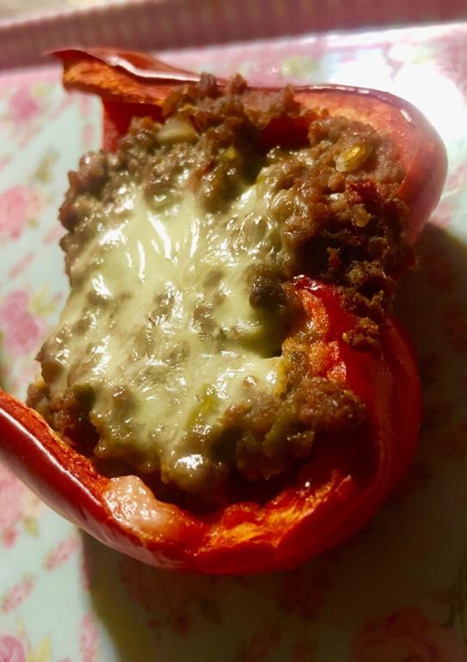 Una foto de Morrón relleno al horno