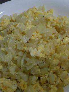 便當菜之一洋蔥炒蛋 的食譜成品照片