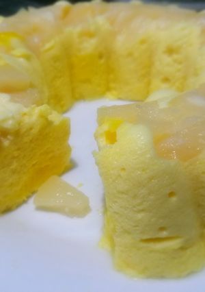 Una foto de Gelatina cremosa de piña🍍