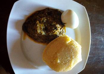 How to Cook Tasty Banga soup with boiled egg and Eba