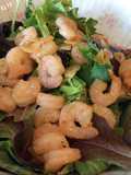 Ensalada con camarones al Ajillo (Gambas al Ajillo)