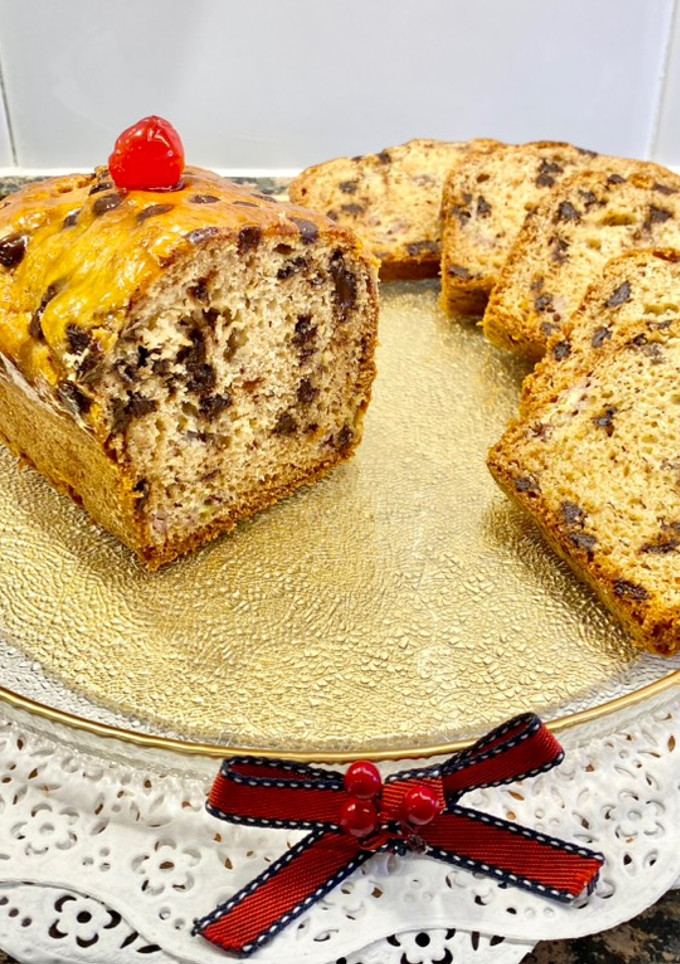 Una foto de Plumcake con plátano y chocolate