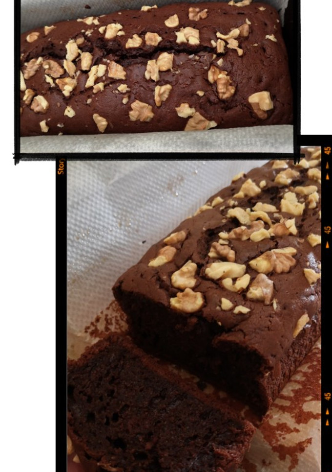 Una foto de Bizcocho de chocolate con nueces sin lactosa