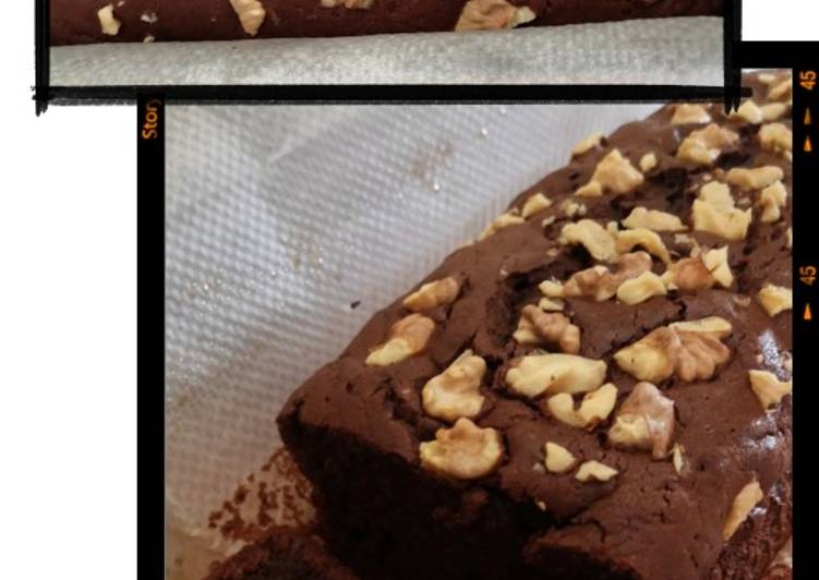 Bizcocho de chocolate con nueces sin lactosa