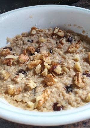 Una foto de Postre de avena al microondas - vegano