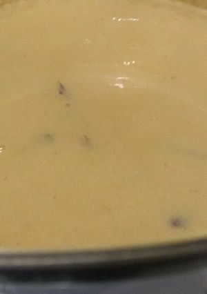 Una foto de Atole de masa con piloncillo