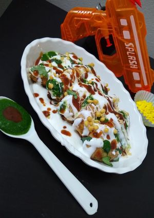 A picture of Dry fruits stuffed Dahi Gujia.