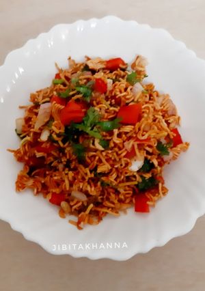 A picture of Wai Wai Bhel.