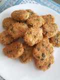 Nugget ayam bahan leftover (tempe, daun ubi kayu, lebihan roti, cornflakes lemau)
