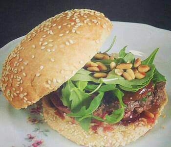 Without Fail Cooking Recipe Feta cheese Burger with Roasted figs Delicious Simple