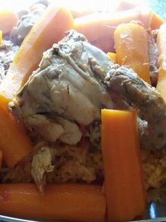 صورة لوصفة طريقة عمل دجاج مع ارز احمر