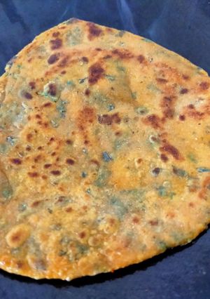 A picture of Pudina paratha.