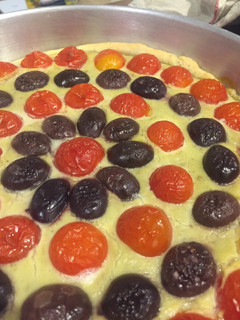 Una foto de Torta de tomates y berenjenas 🍅 🍆