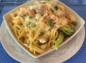 Una foto de Fideos veggie 👍🏼