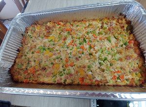 Una foto de Relleno de pollo y vegetales para tus festividades